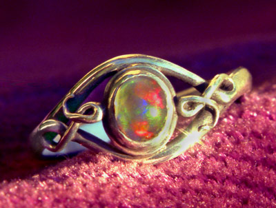 Opal and Silver Ring