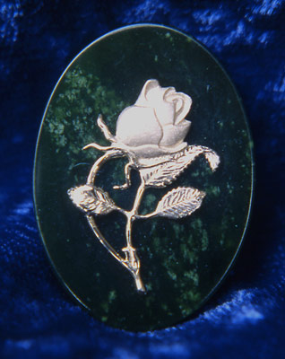 Rose on Jade silver