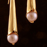 Pearl Trumpet Earrings