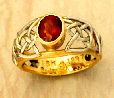 Ruby Celtic Ring