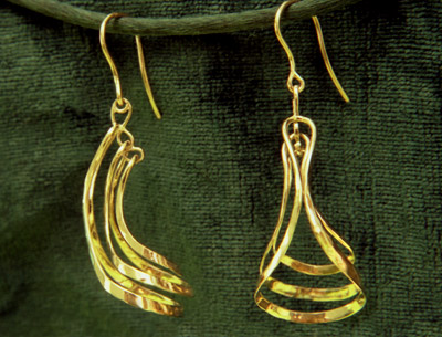 Three-Dangle Earrings
