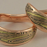 Contoured Mokume Rings