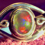 Opal and Silver Ring